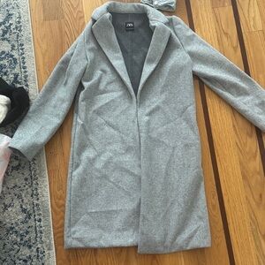 Zara Women's Light Gray Trench Coat